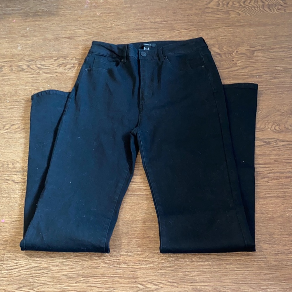 Forever 21 Black Boot-leg slit pants